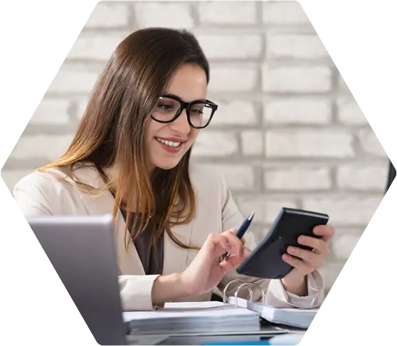 company worker doing audit